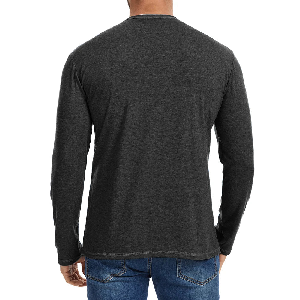 Men's Long Sleeve Henley Shirt