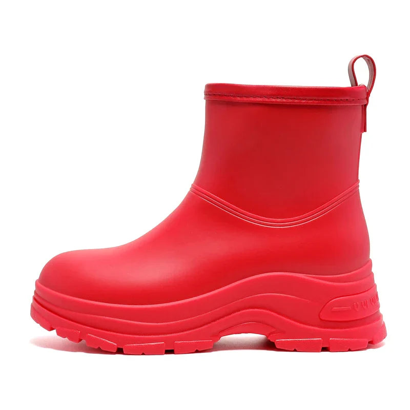 Women's Waterproof Mid-Calf Boots Thick Slip-Resistant Outsole