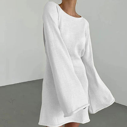 Chic Ladies Casual Sundress with Long Sleeves
