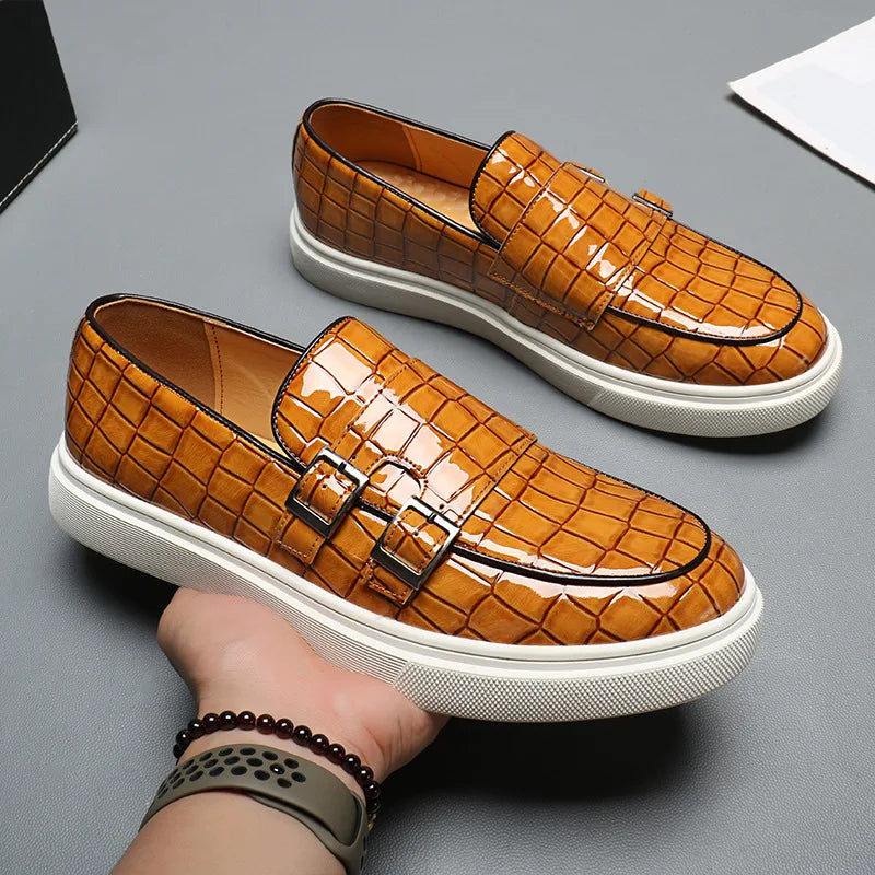 Leather Slip On Shoes - VibreMode