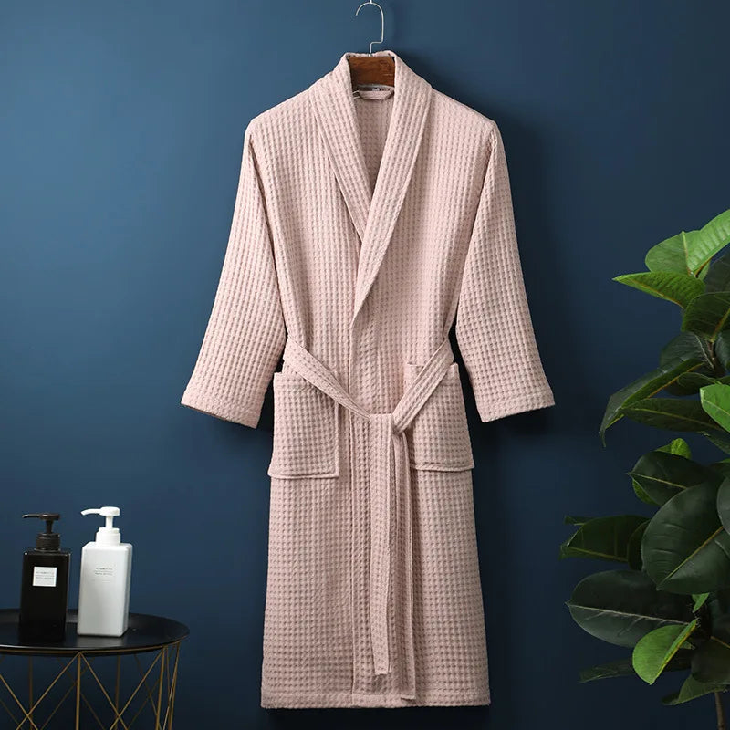 Cozy Women's Lightweight Waffle Bath Robe
