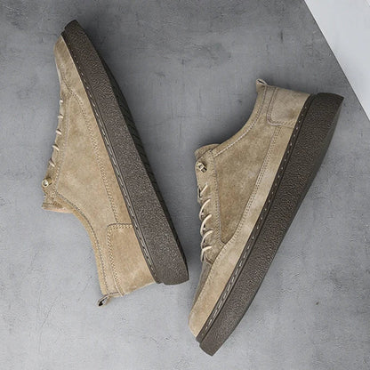 Authentic Leather Low Top Sneakers