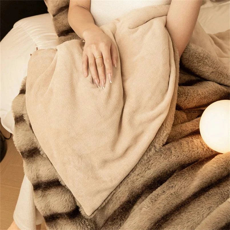Liora Faux Fur Throw Blanket