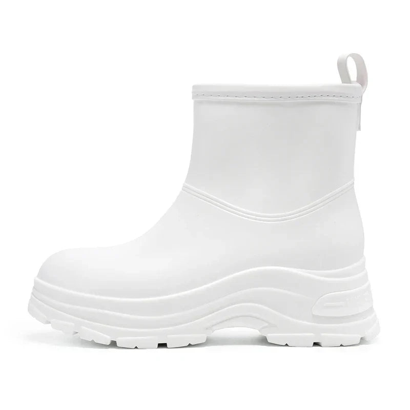 Women's Waterproof Mid-Calf Boots Thick Slip-Resistant Outsole