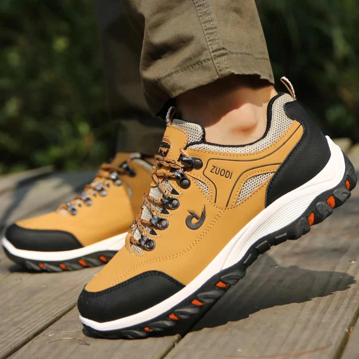 Men's Comfortable Hiking Boots Waterproof Grip Trail Running Shoes