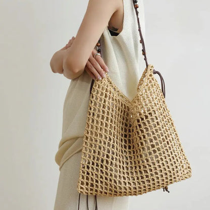Solana Women's Straw Beach Tote Bag Natural