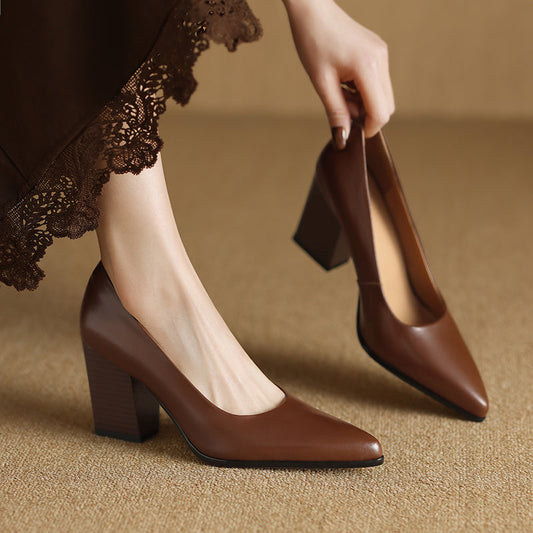 Elegant Women's High Heel Pumps Pointed Toe Office Shoes - VibreMode