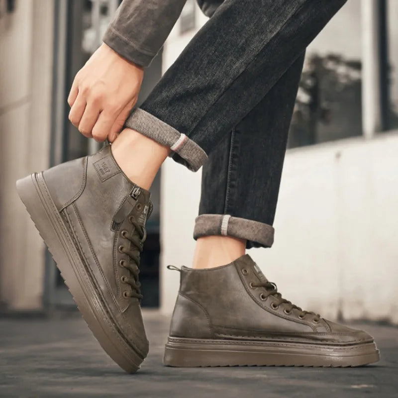 Men's Leather Sneakers Gladiator Style