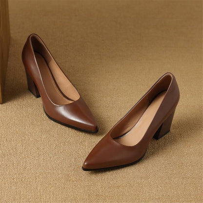 Venetia Women's Pointed Toe Block Heel Pumps
