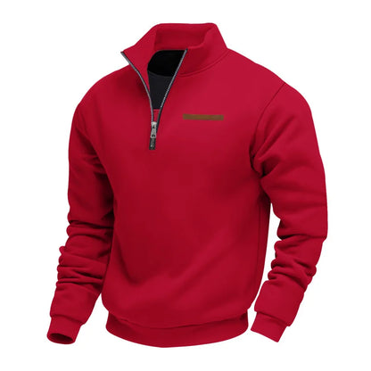 Men's Quarter Zip Sweatshirt Stand Collar