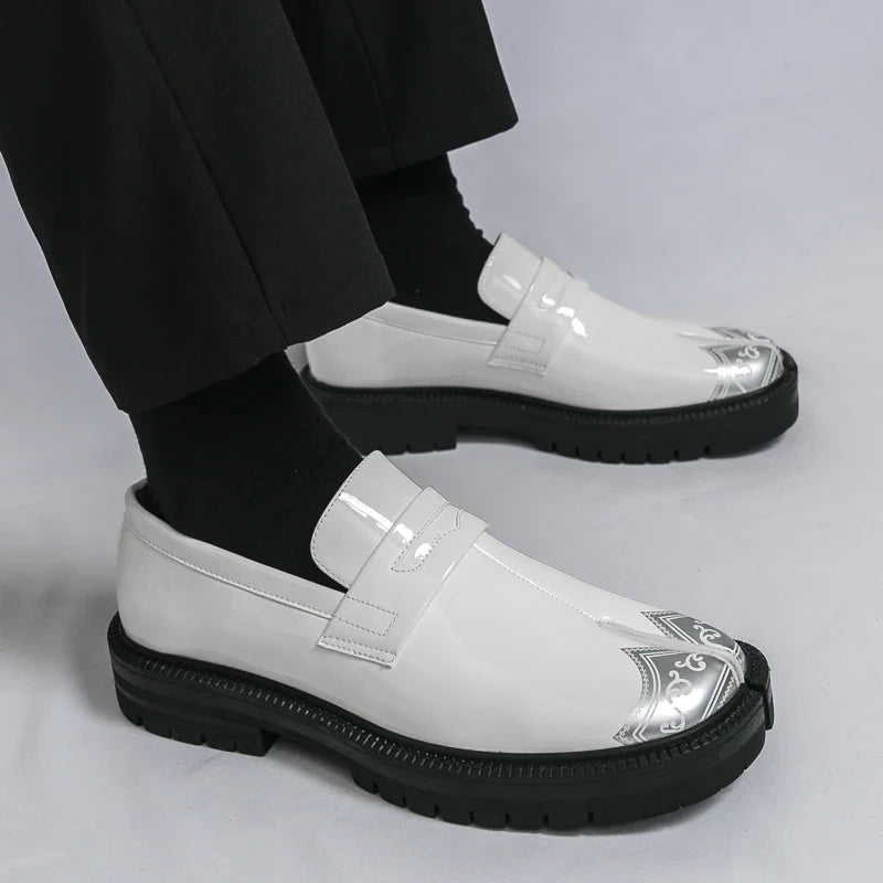 Obsidian Leather Tabi Loafers