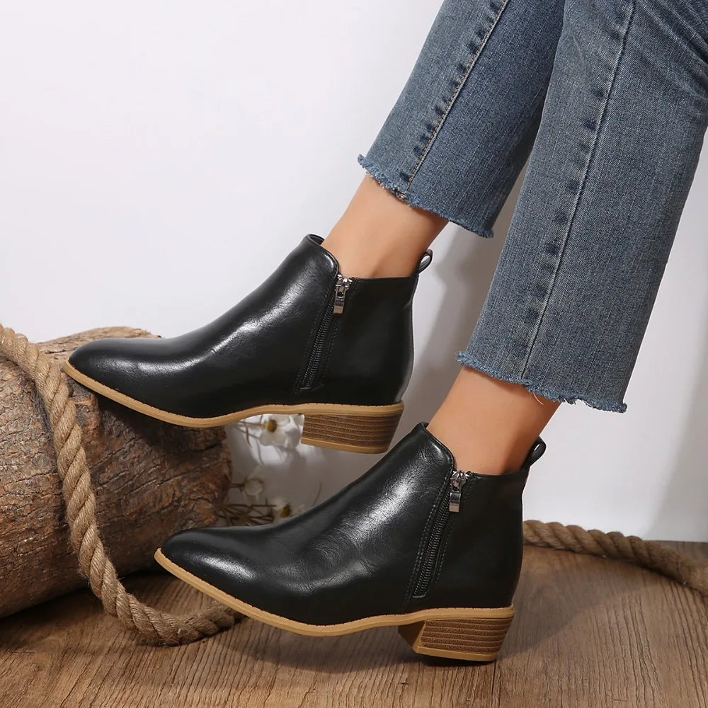 Comfortable Women's Spring Ankle Booties - VibreMode