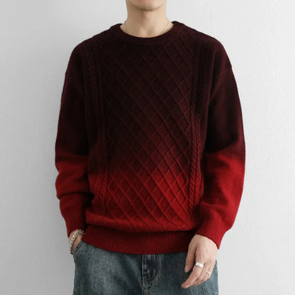 Colorful Ombre Knitted Sweater