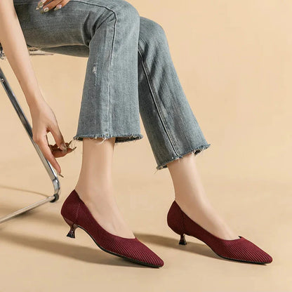 Cute Cat Heel Shoes