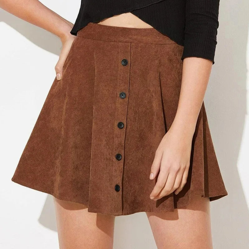 Rustic Textured Mini Skirt