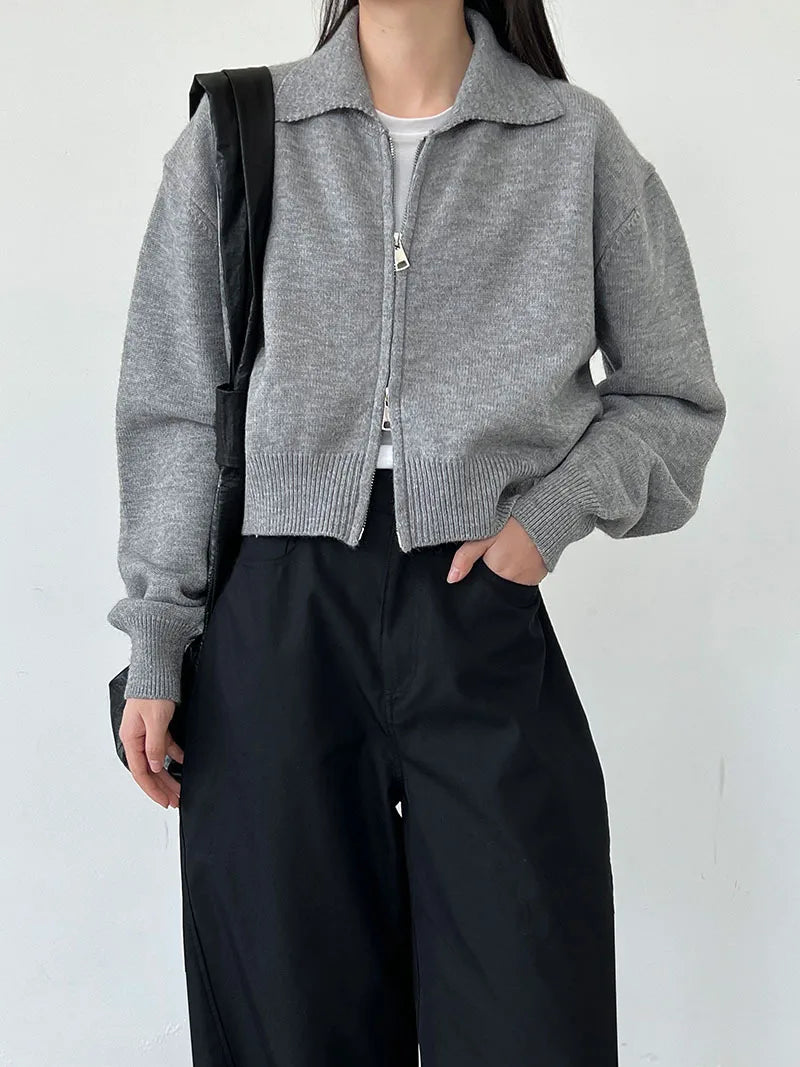 Women's Double Zip Knit Cardigan