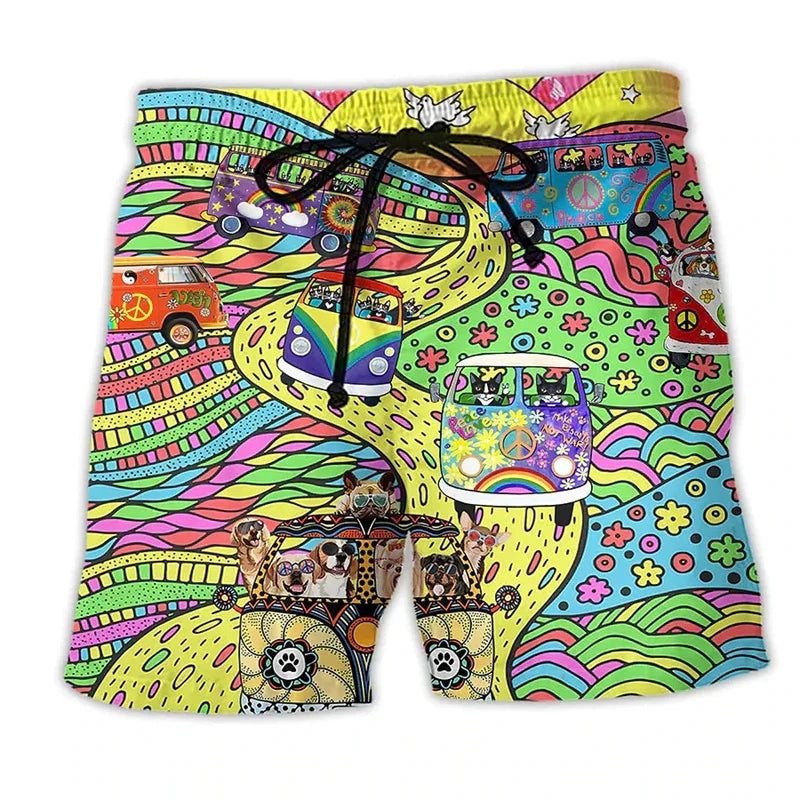 Men's Swim Shorts Bold Color Block