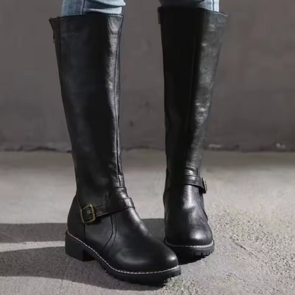 Trendy Ladies Tall Leather Boots