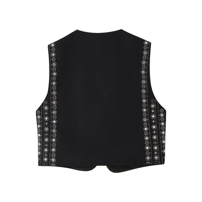 Women's Embellished Boho Vest