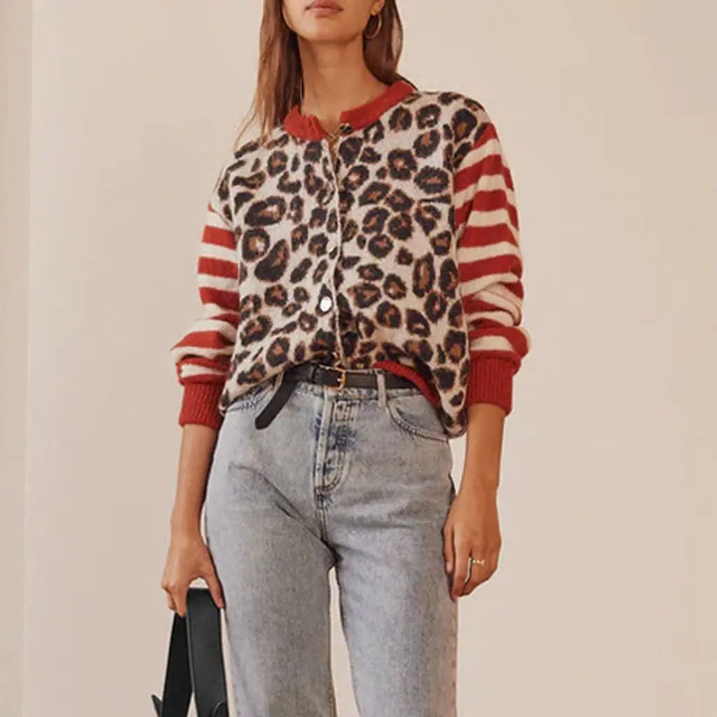 Wild Leopard Crew Neck Sweater