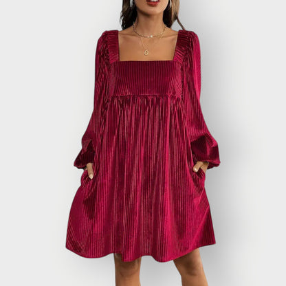 Luxurious Velvet Open Back Evening Dress