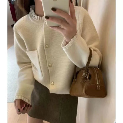 Women's Pearl Button Cardigan