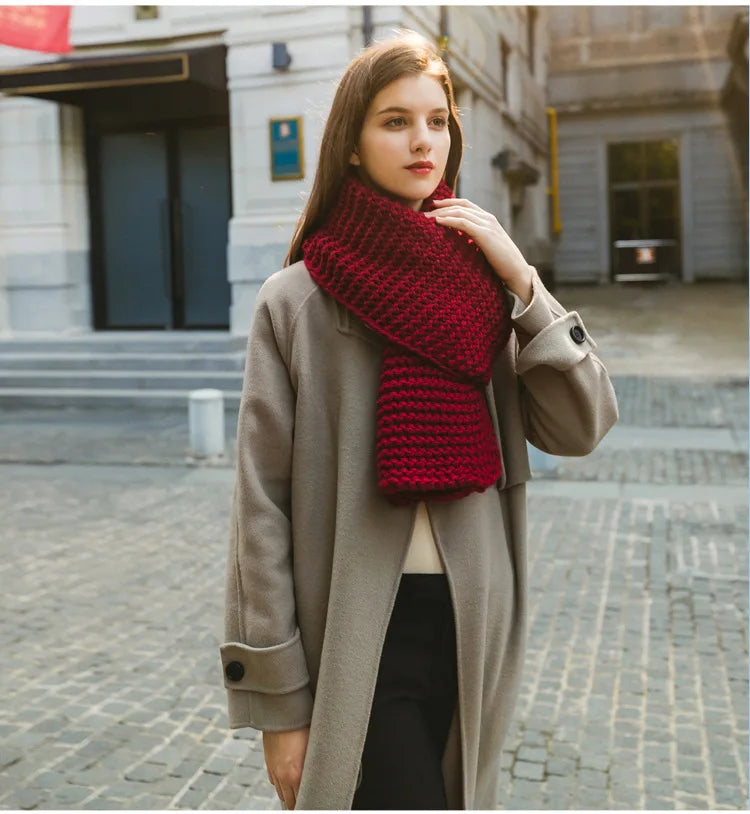 Women's Chunky Knit Scarf Merina