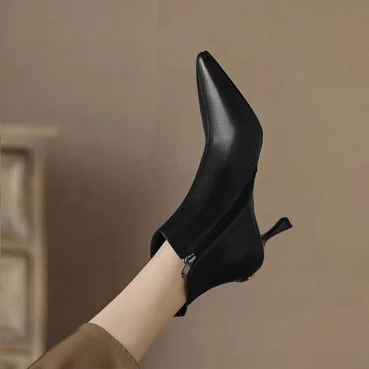 Premium Kitten Heel Ankle Boots