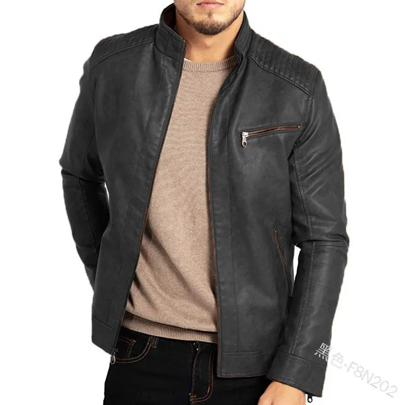 Ferrano Men's Leather Biker Jacket