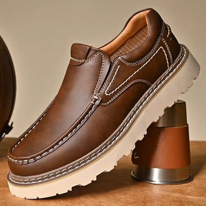 Men's Slip-On Loafers Thick Sole Casual - VibreMode
