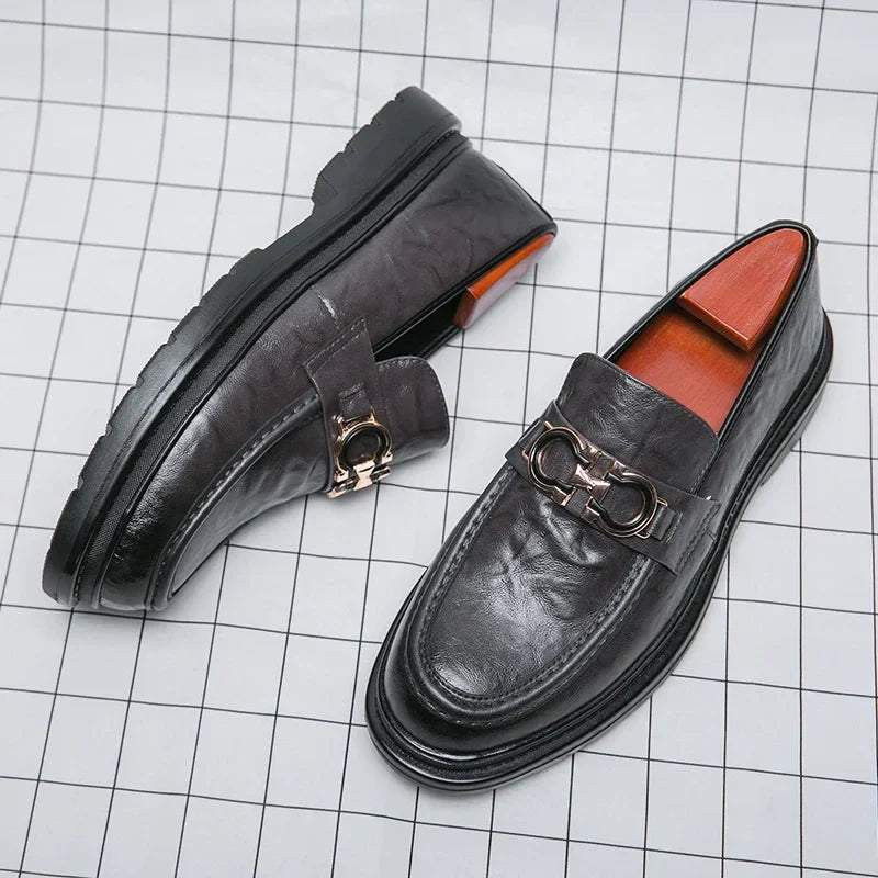 Classic Mens Leather Slip On Shoes
