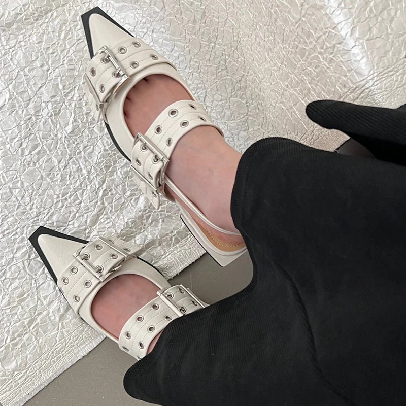 Elegant Low Heel Slingback Shoes