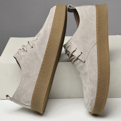 Men's Suede Sneakers Versatile Brown