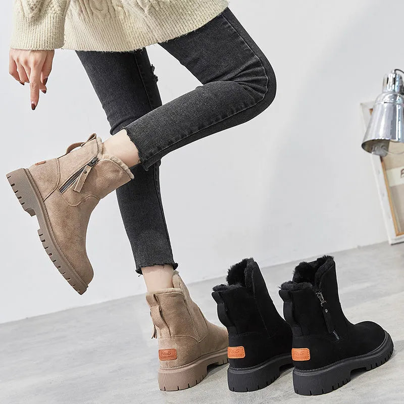 Women's Lug Sole Zip Boots