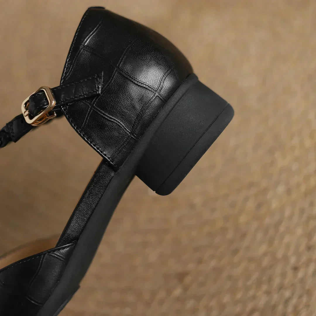 Classic Ladies Pointed Toe Leather Flat Shoes