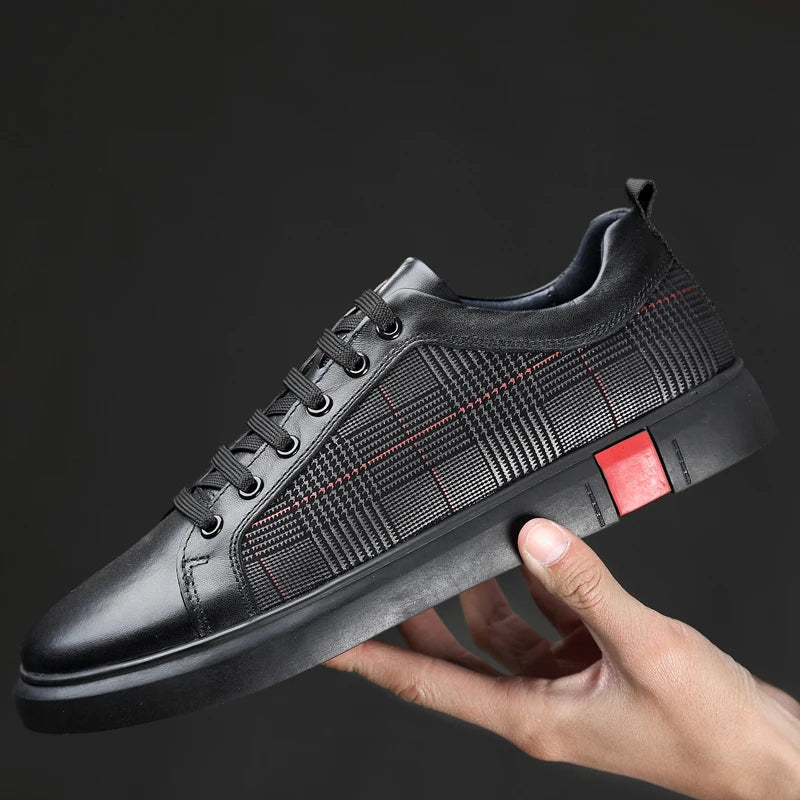 Men's Italian Leather Sneakers Classic Comfortable