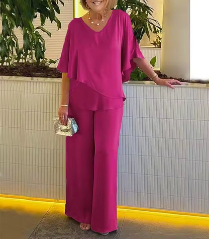 Women's Matching Set Loose Flowing Pants