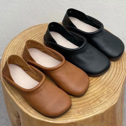 Natural Vegan Leather Flat Sandals