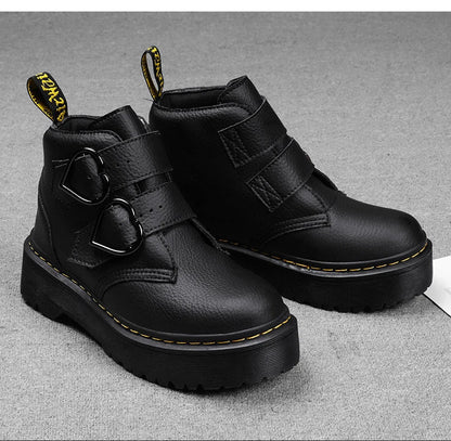 Women's Leather Platform Shoes