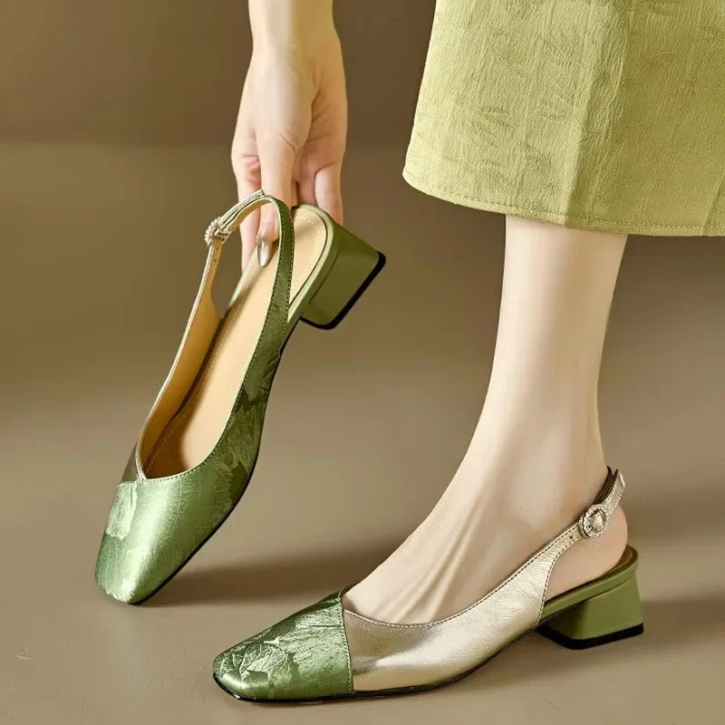 Comfortable Low Heel Sling Pump - VibreMode