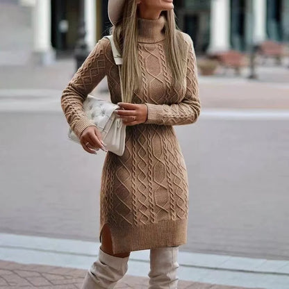 Women's Knit Turtleneck Dress