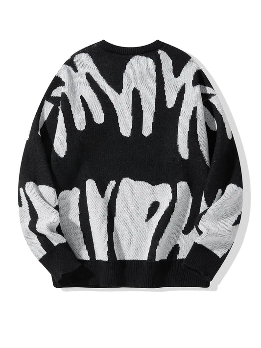 Colorful Geometric Knit Sweater - VibreMode