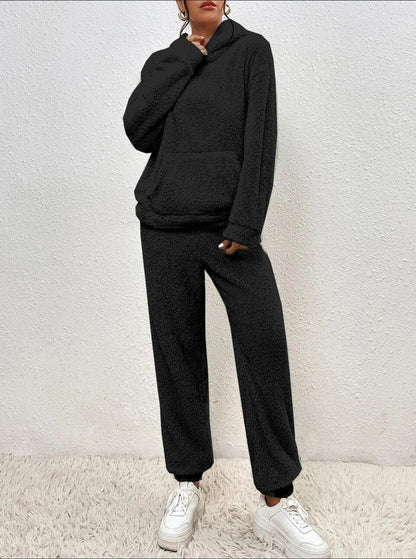 Teddy Hooded House Suit Soft Cozy Beige