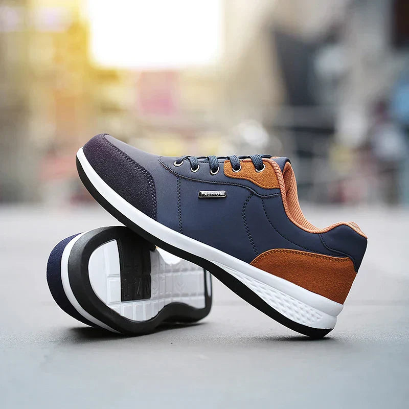 Men's Lace-Up Shoes Comfortable Contrast Panel Design