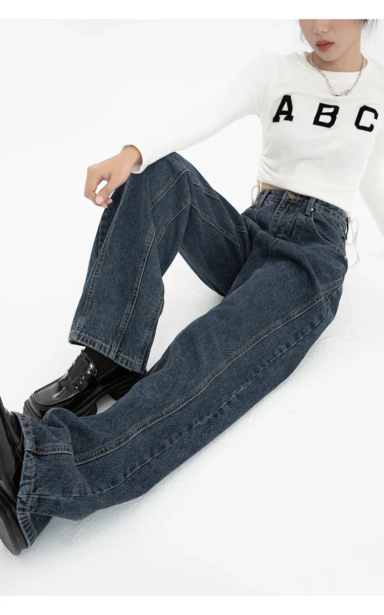 Classic Blue Straight Leg Jeans
