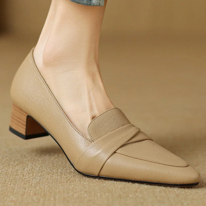 Authentic Black Leather High Heels - VibreMode