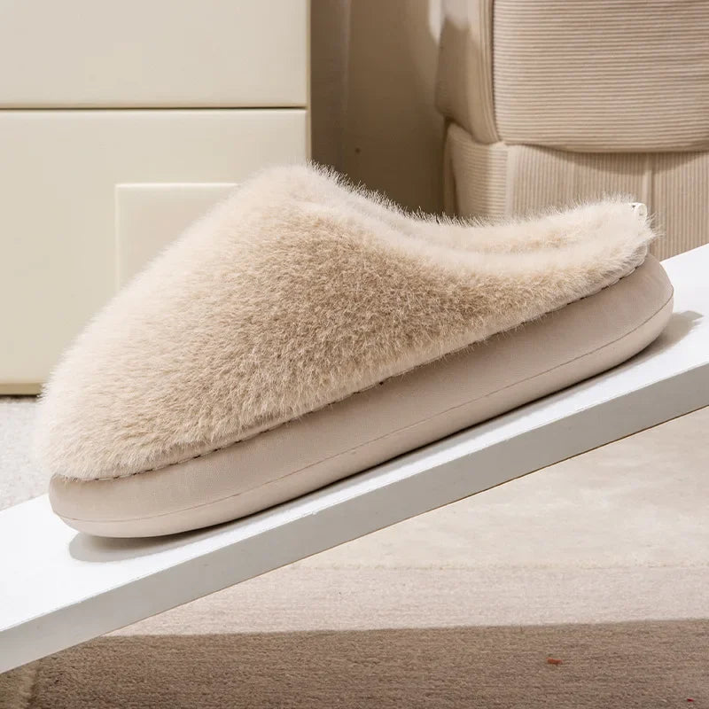 Women's Plush Indoor Slippers Soft Warm Lining Closed Toe