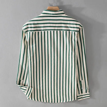 Niels Men's Striped Button Down Cotton Shirt