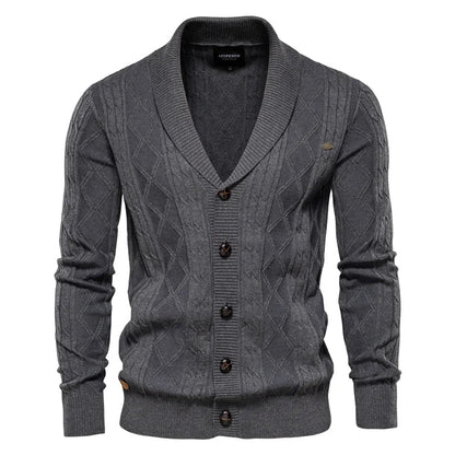 Classic Men's Button Front Sweater