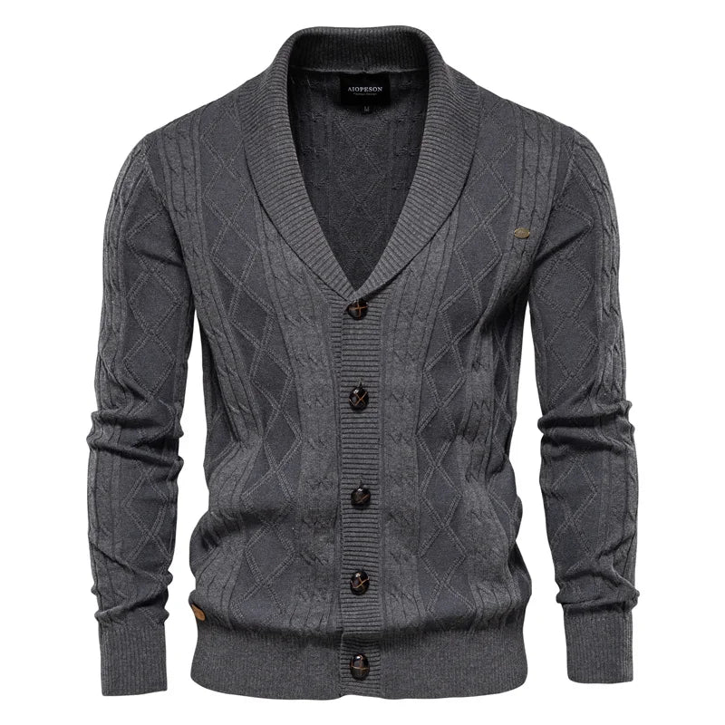 Men's Buttoned Cardigan Sweater